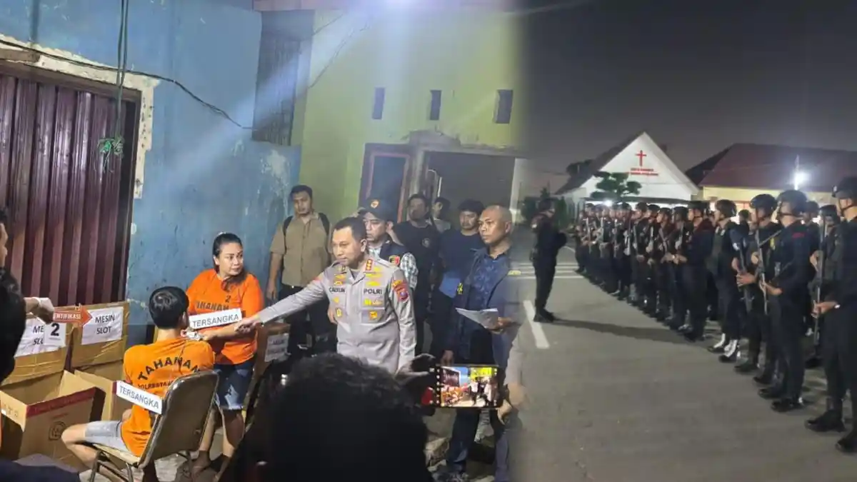 Patroli Skala Besar Brimob Polda Sumut Fokus Bongkar Sarang Narkoba di Jermal XV Medan
