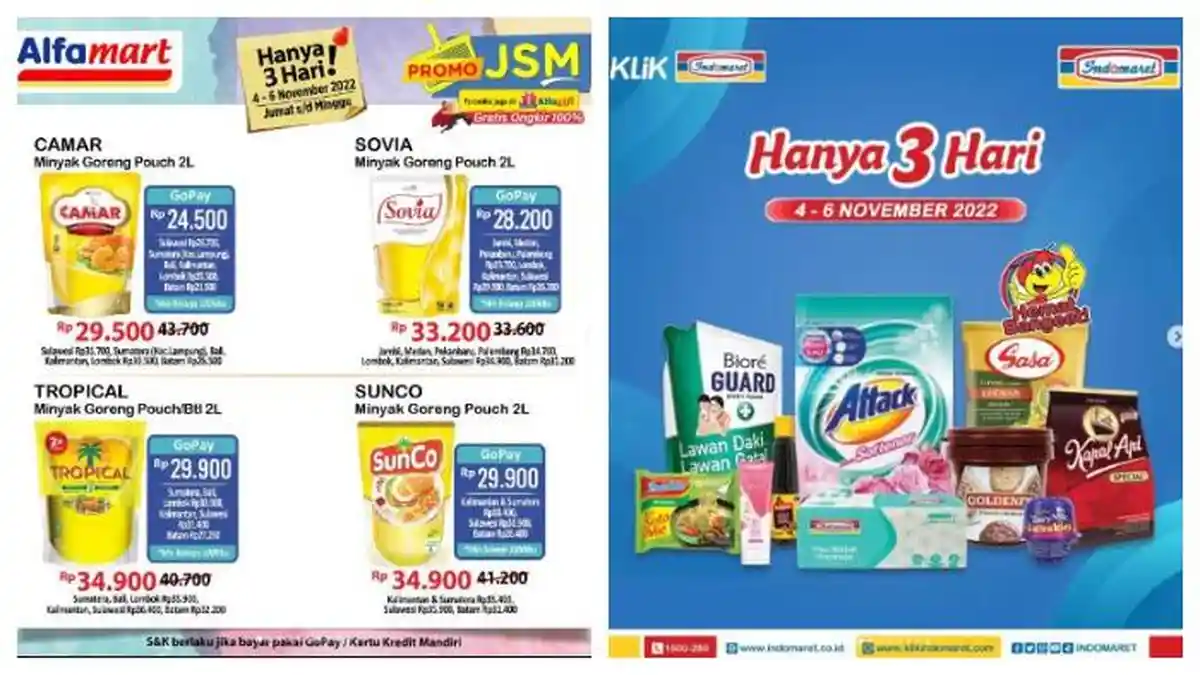 Promo Alfamart dan Indomaret Hari Ini, Minggu 6 November 2022: Diskon Beras hingga Popok Bayi
