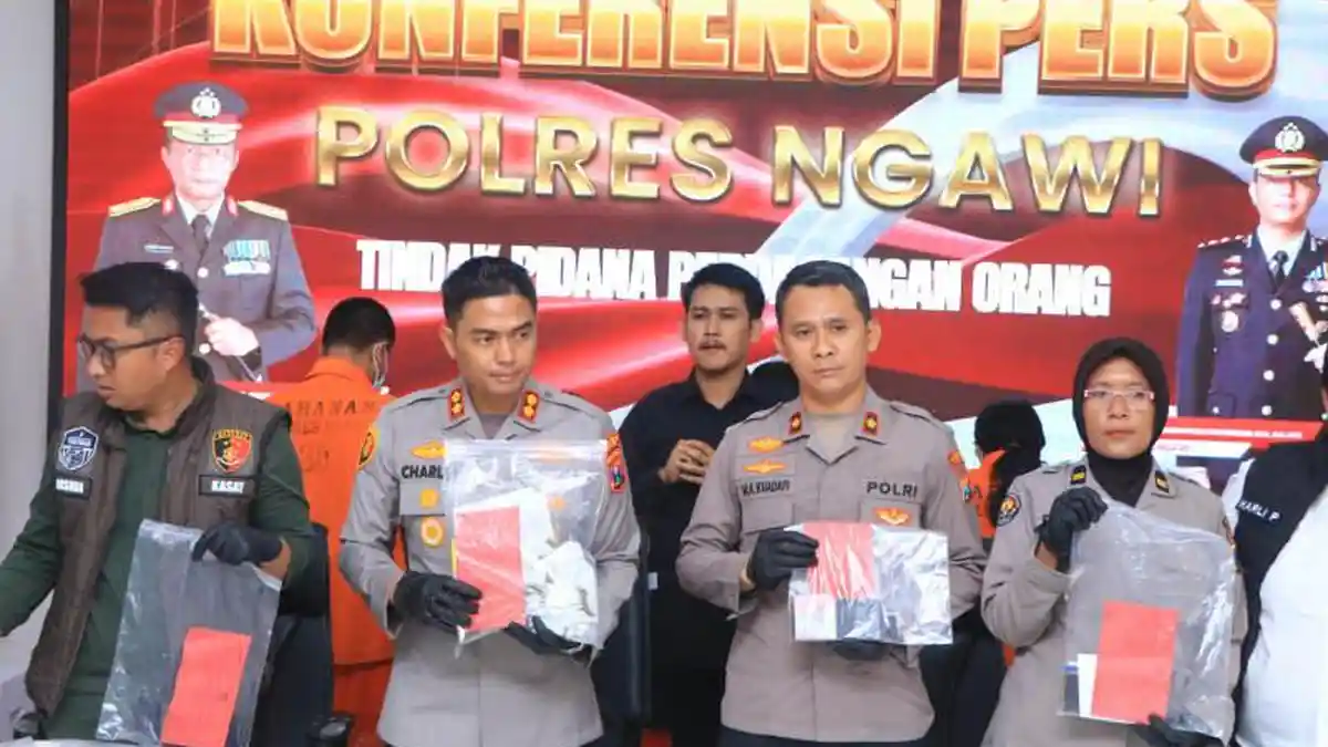 Polres Ngawi Ringkus Empat Pelaku Kasus TPPO Lintas Provinsi
