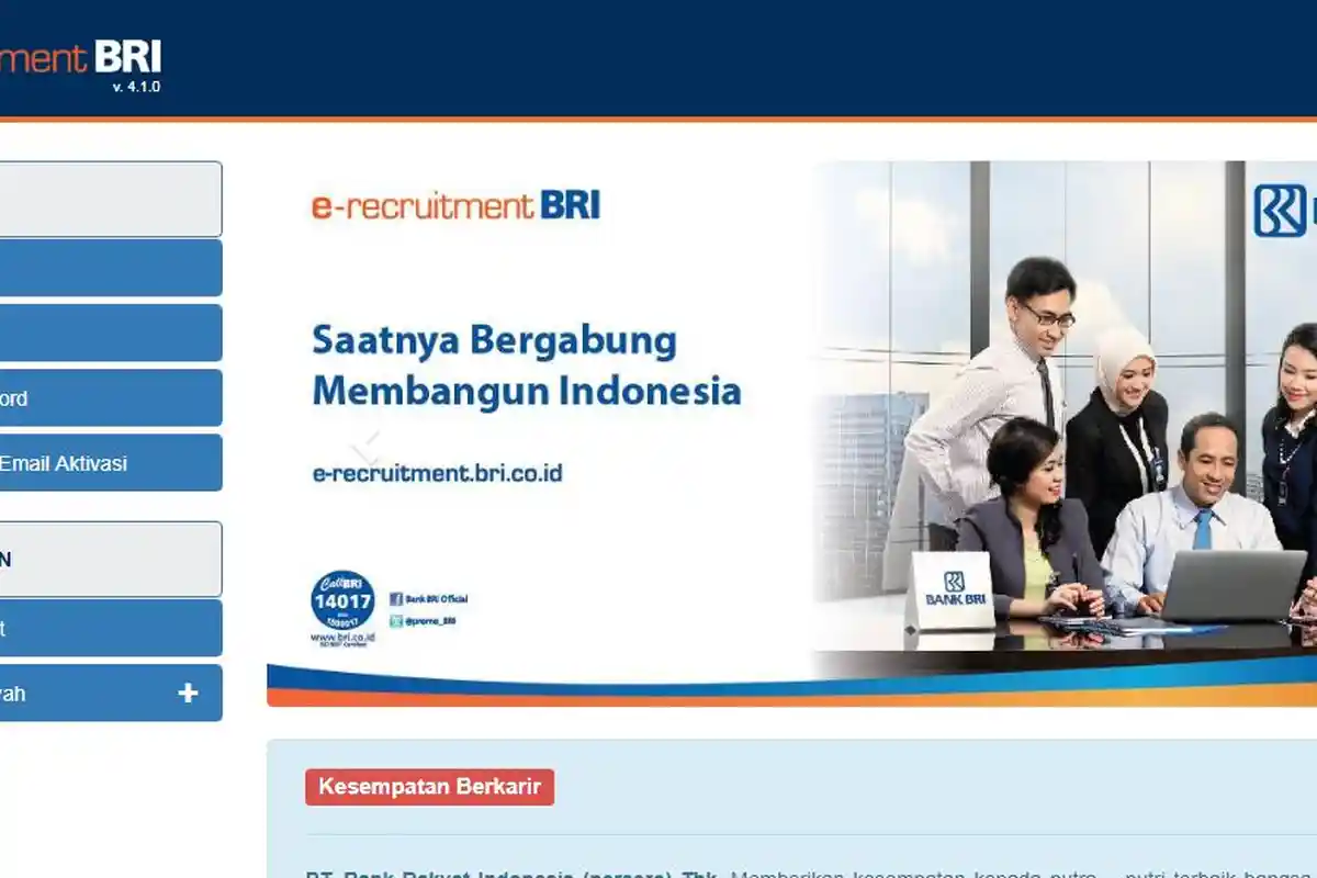 Lowongan Kerja BRI untuk D-3 dan S-1, Pendaftaran Online s/d 7 Juli 2019, Ini Link dan Syarat