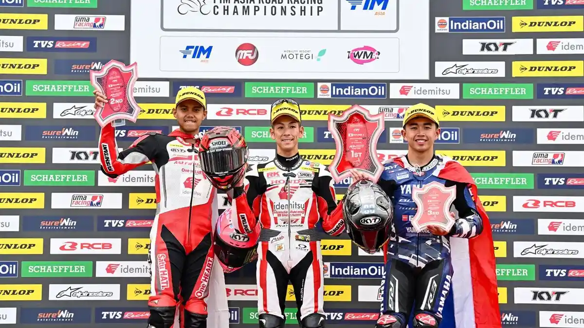 Astra Honda Racing Team Borong Tiga Podium di ARRC Motegi, CBR Series Melesat Kencang 