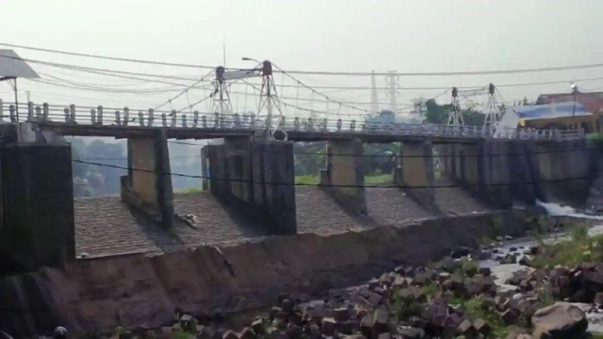 Musim Kemarau, Bendung Katulampa di Bogor Kering Kerontang