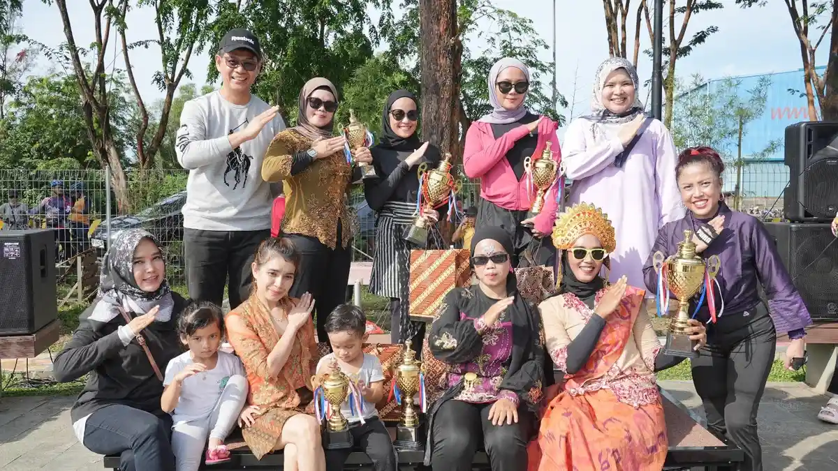 Peringati Hari Kartini, BP Batam Gelar Senam Pound Fit di Taman Kolam Sekupang