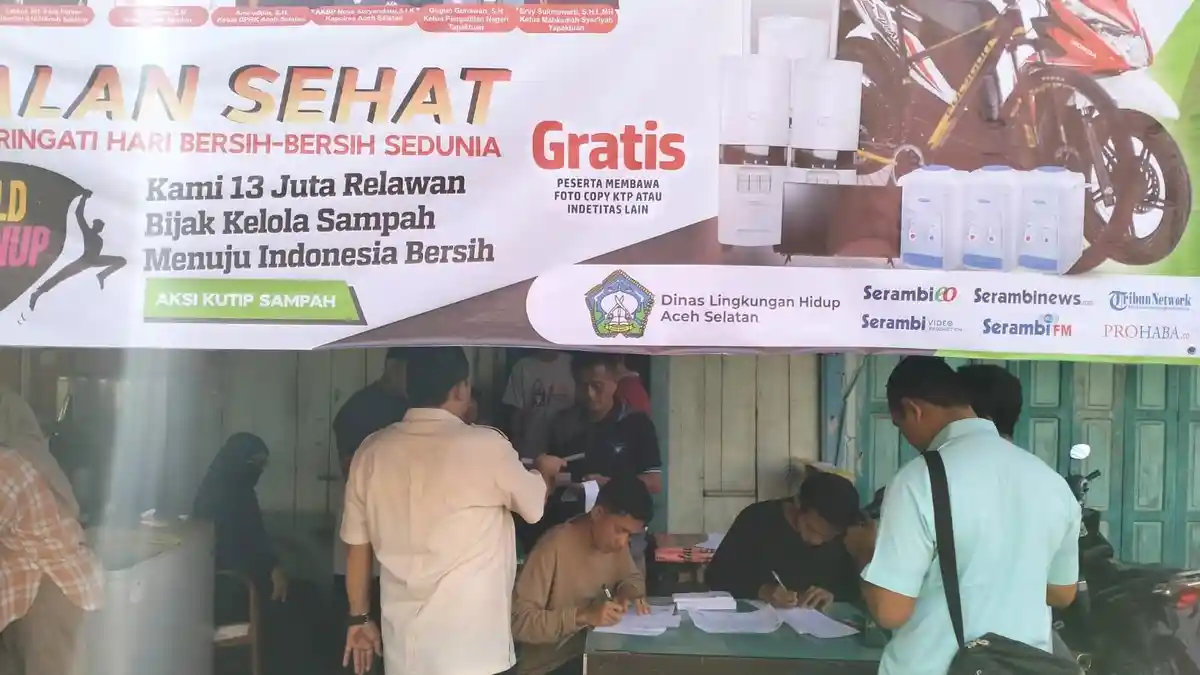 Peserta Jalan Sehat dan Aksi Kutip Sampah Aceh Selatan Capai 4.800 Orang, Pendaftaran Masih Dibuka