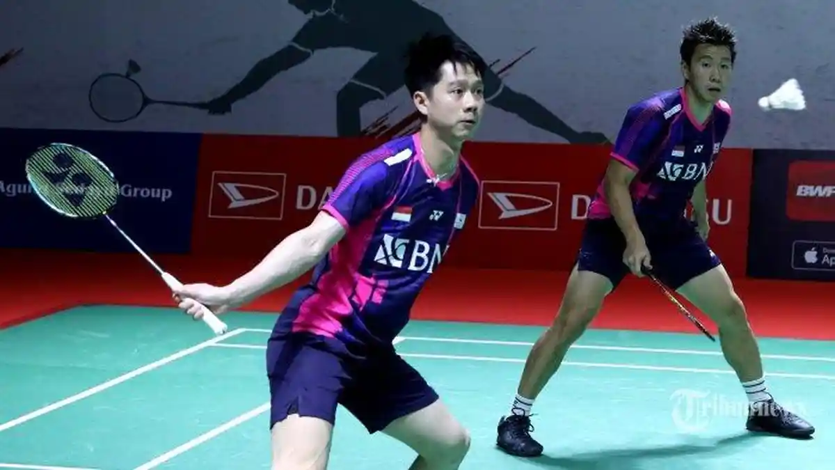 BERLANGSUNG, Link Live Streaming Indonesia Open 2022 Marcus/Kevin Vs Wahyu/Ade, The Minions Unggul