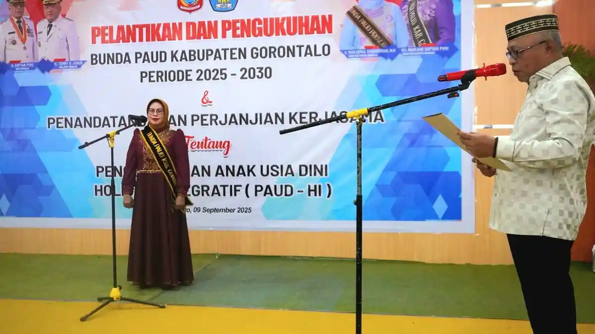 Bupati Sofyan Puhi Lantik Bunda PAUD Kabupaten Gorontalo, Perkuat Kualitas Pendidikan Anak Usia Dini