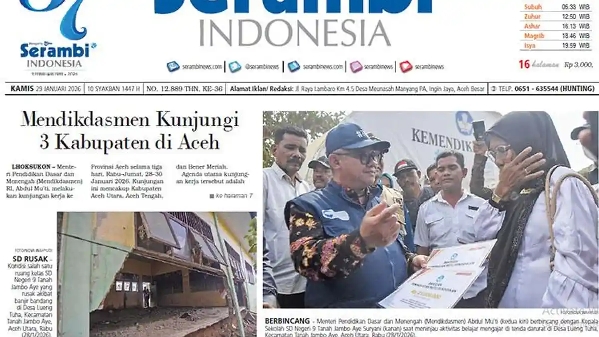 Mendikdasmen Kunjungi 3 Kabupaten di Aceh