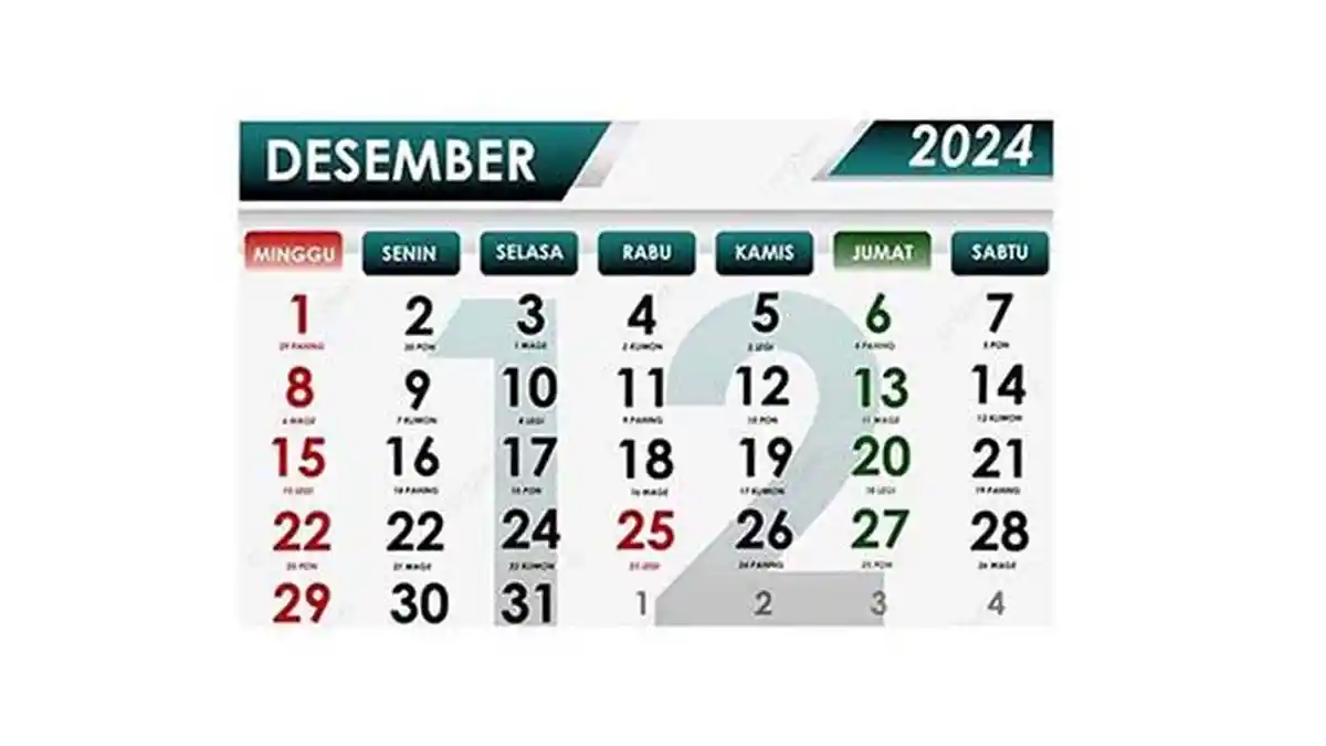 Kalender Desember 2024 Lengkap dengan Weton Jawa Tanggal 3 Desember 2024