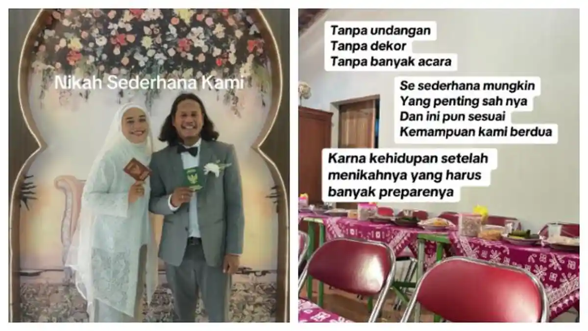 Yang Penting Sah, Pengantin Ini Viral Nikah Cuma di KUA Tanpa Undangan, MUA, dan Dekorasi