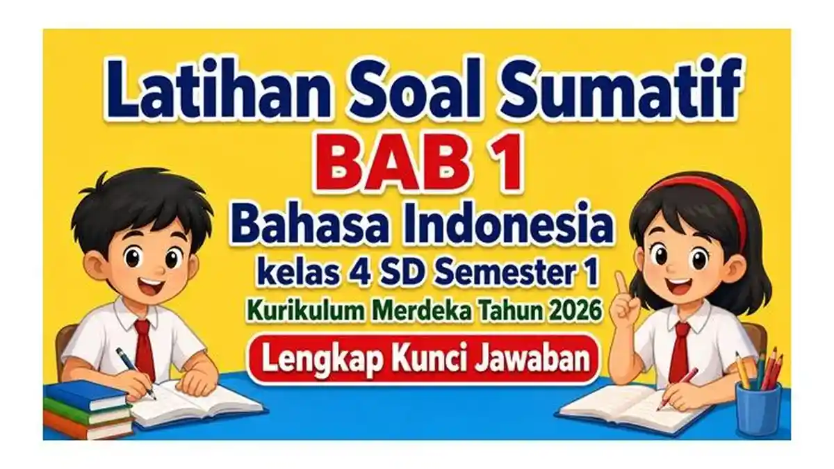 Latihan Soal Sumatif BAB 1 Bahasa Indonesia kelas 4 SD Semester 1 Kurikulum Merdeka Tahun 2026 - Sripoku.com