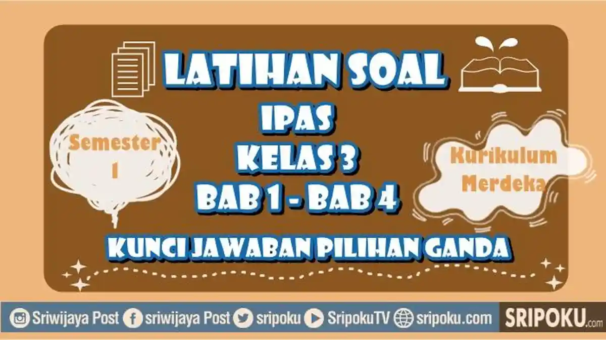 25 Soal IPAS Kelas 3 Bab 1 - Bab 4 Semester 1 Kurikulum Merdeka, Kunci Jawaban Pilihan Ganda