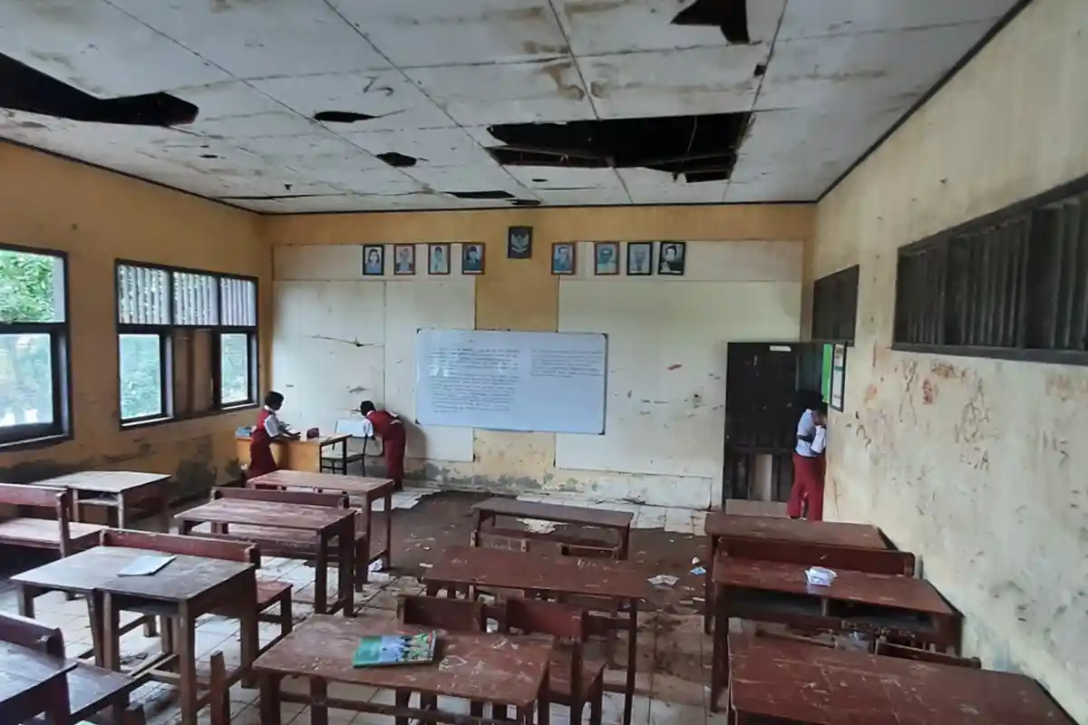 Bangunan SDN Samudrajaya 04 Rusak Sejak 2014: Siswa Takut Tertimpa Atap dan Sering Ajukan Perbaikan