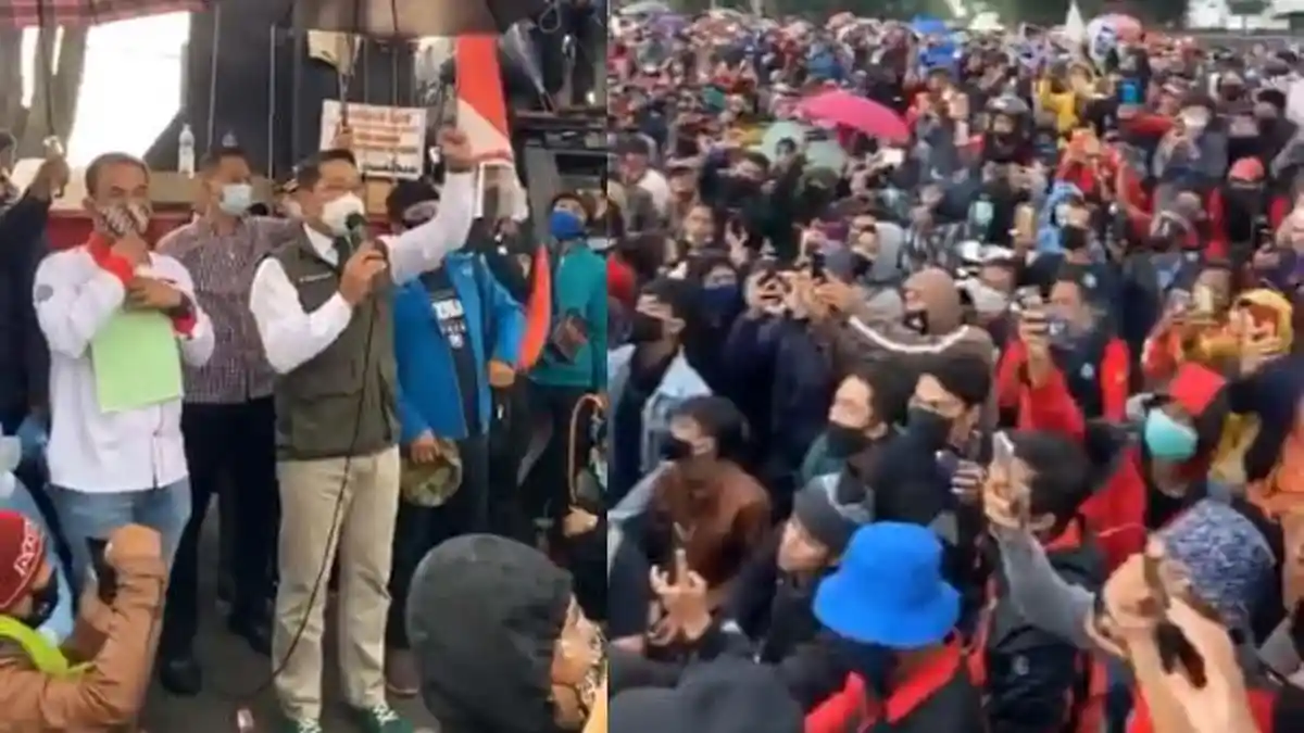 Begini Beda Gaya Anies, Ridwan Kamil, Ganjar Pranowo dan Risma Sikapi Demonstrasi UU Cipta Kerja