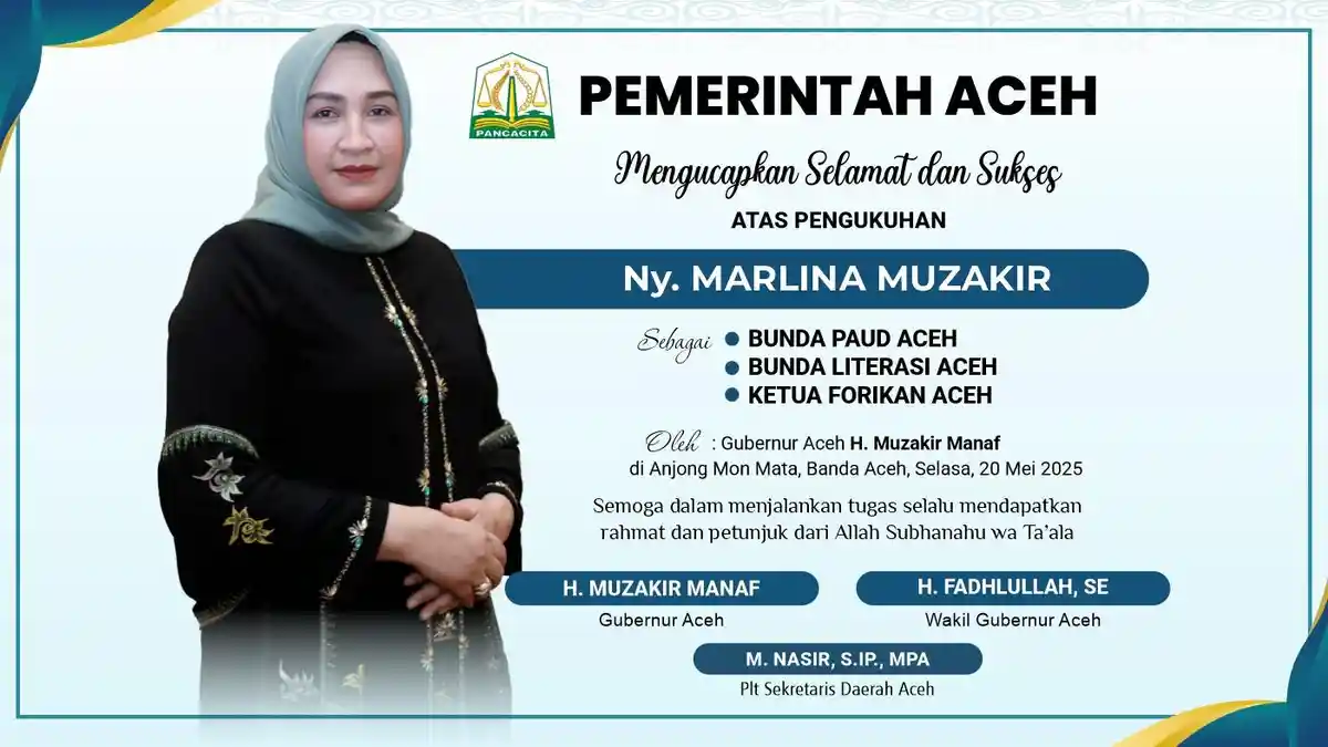 Pemerintah Aceh Mengucapkan Selamat dan Sukses Atas Pengukuhan Bunda PAUD Aceh