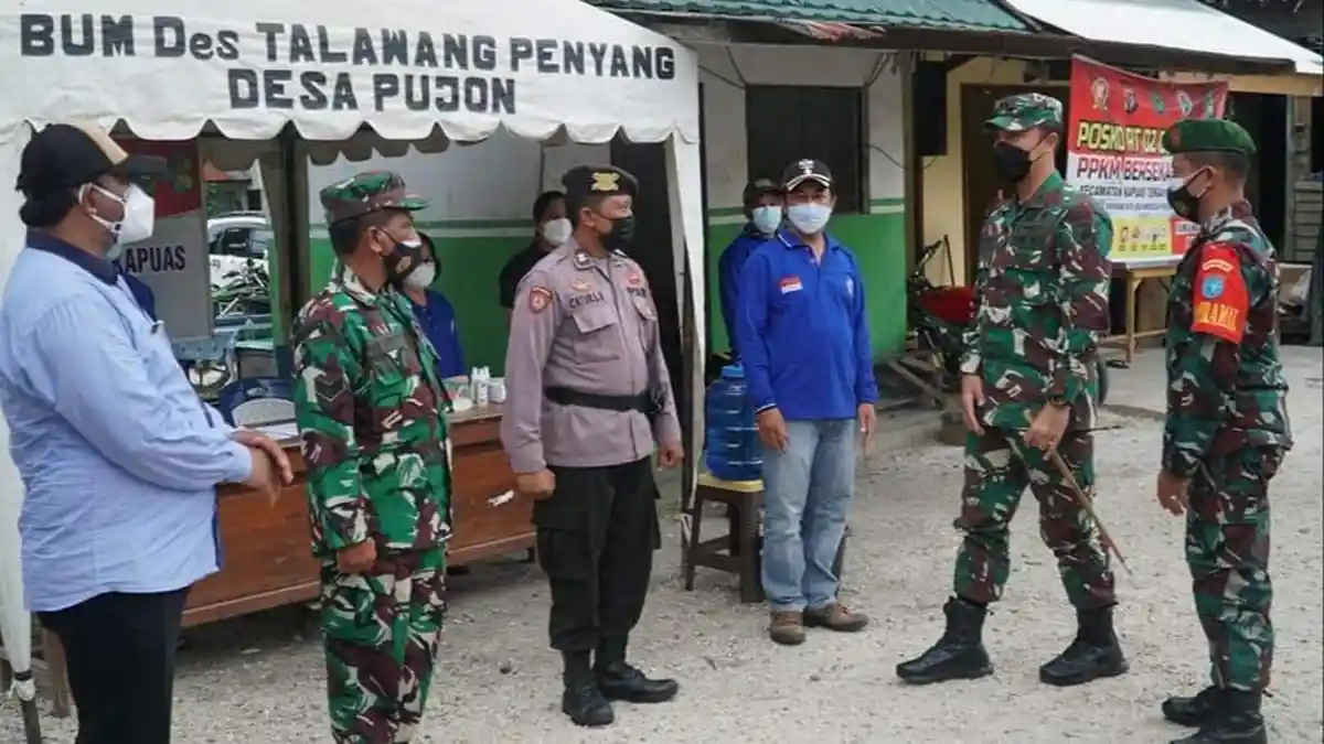 Dandim 1011/Kualakapuas Kalteng Kembali Pantau Beberapa Posko PPKM