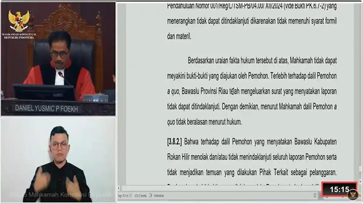 Putusan MK Terkait Sengketa Pilkada Rohil Sesuai Harapan KPU Rohil
