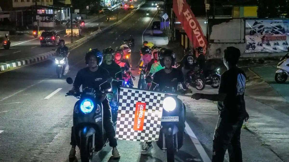 Honda Babel Ajak Komunitas Touring Malam Penuh Gaya di Belitung