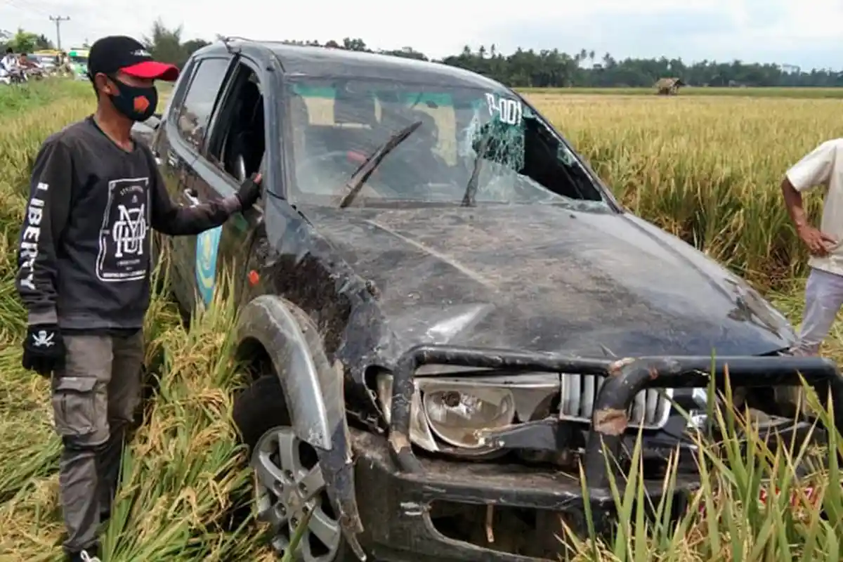 Korban Lakalantas di Lampung Selatan antara Mobil Patwal dengan Motor, Dirujuk ke RSUDAM