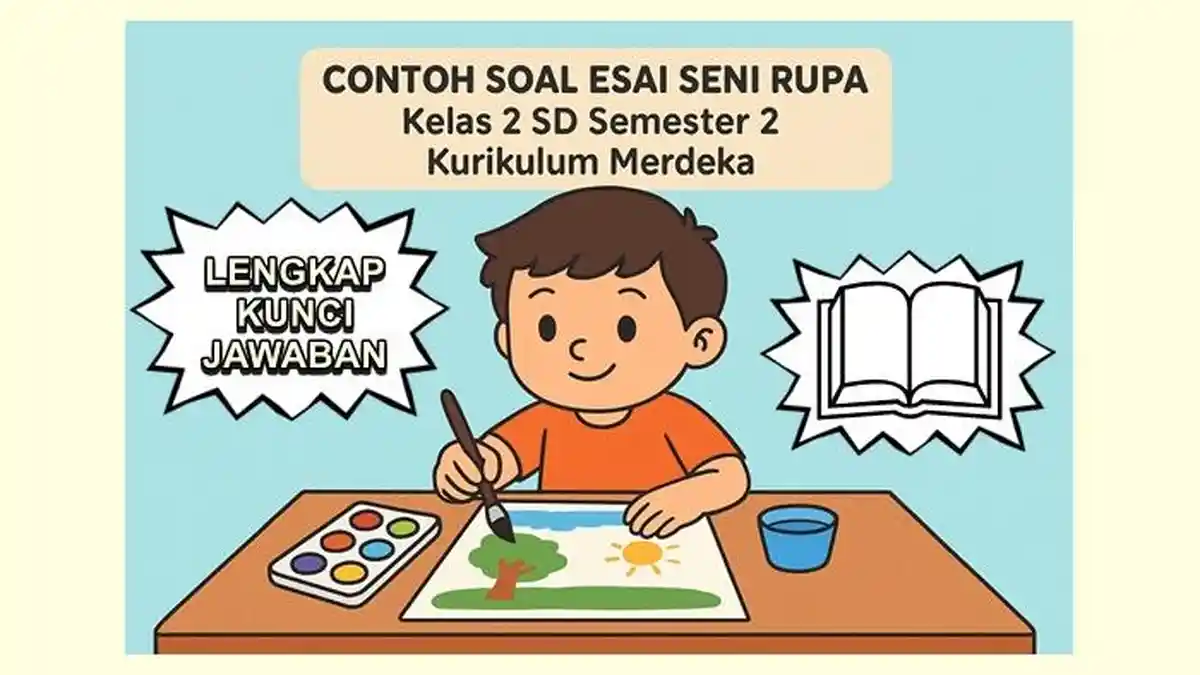 Contoh Soal Esai Seni Rupa Kelas 2 SD Semester 2 Kurikulum Merdeka Lengkap dengan Kunci Jawaban