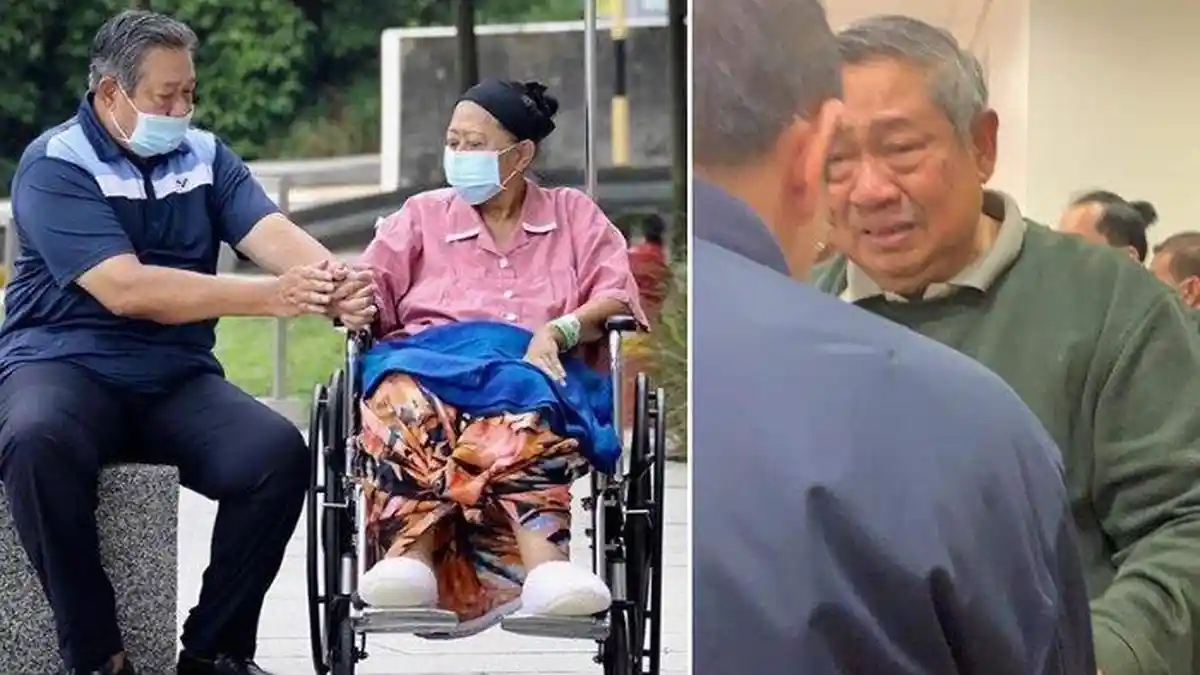 Ani Yudhoyono Meninggal Dunia, Mata Sembab dan Tangis SBY Iringi Kepergian sang Istri