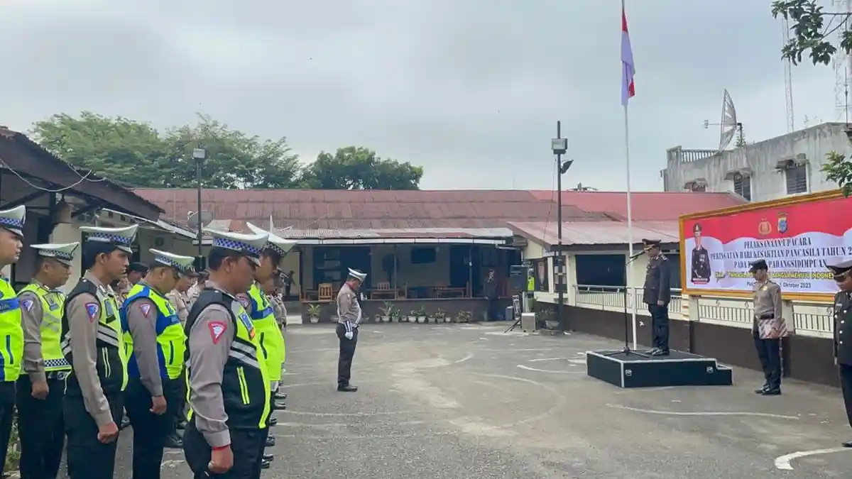 Upacara Peringatan Hari Kesaktian Pancasila Polres Padangsidimpuan Berlangsung Khidmat