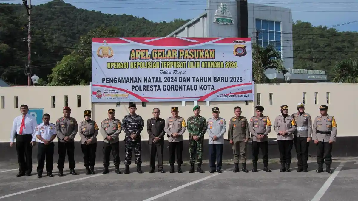 Natal dan Tahun Baru di Kota Gorontalo Bakal Dijaga Ketat 156 Personel Polisi