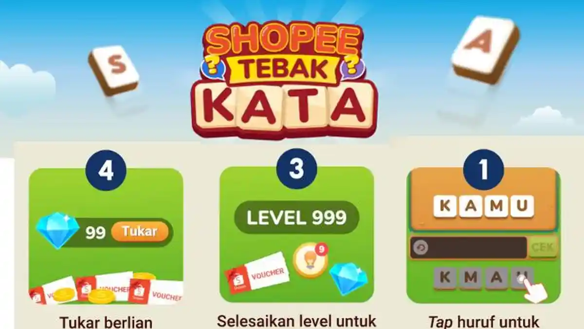Kunci Jawaban Tebak Kata Shopee Minggu 6 Agustus 2023, Mode Reguler Level Sulit dan Tantangan Harian