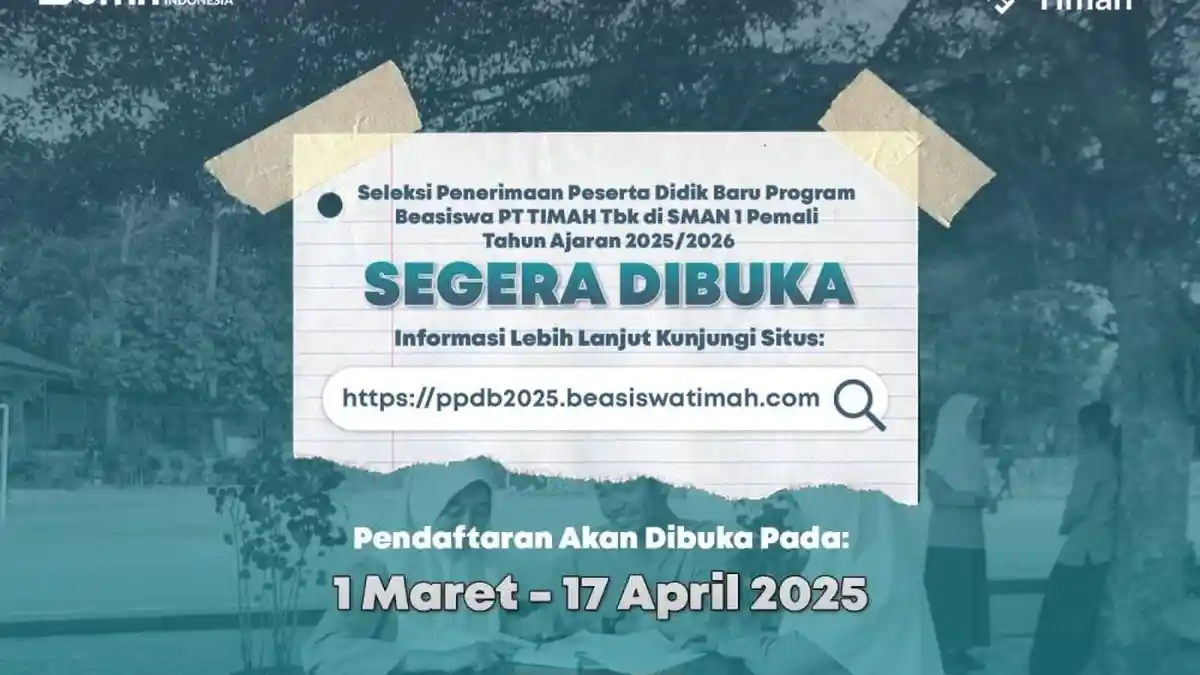 Cara Daftar Sekolah Beasiswa PT Timah di SMAN 1 Pemali Bangka
