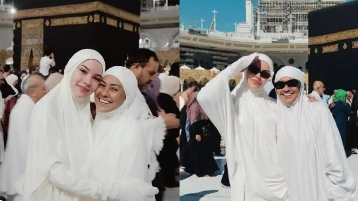 Alyssa Daguise Umrah bareng Ibunda, Kompak Kenakan Pakaian Syari
