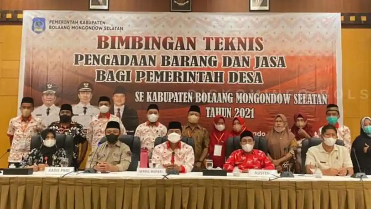 Wabup Deddy Abdul Hamid Tutup Kegiatan Bimtek Barjas bagi Pemdes se Bolsel