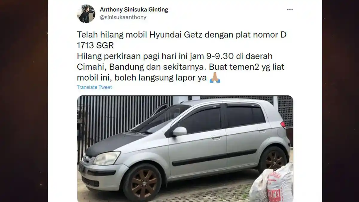 Mobil Bersejarah Anthony Ginting Ditemukan, Keluarga Harap Pelaku Bertaubat