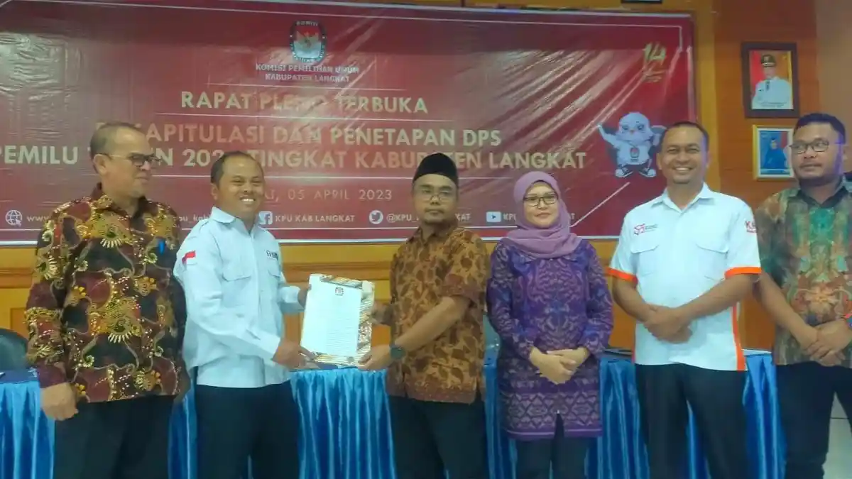 KPU Langkat Tetapkan Jumlah Pemilih Sementara Pemilu 2024 Sebanyak 795.323 Orang