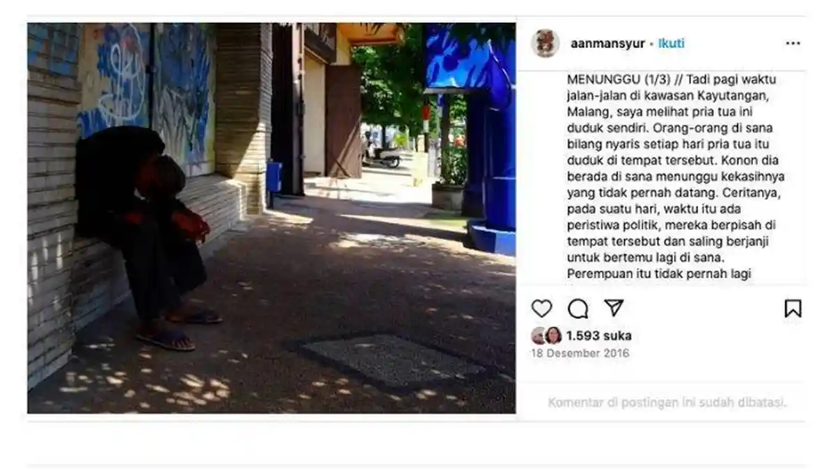 SOSOK Kakek Arifin, Setia Tunggu Kekasihnya Sejak Tahun 1970 hingga Akhir Hayatnya, Kisahnya Viral