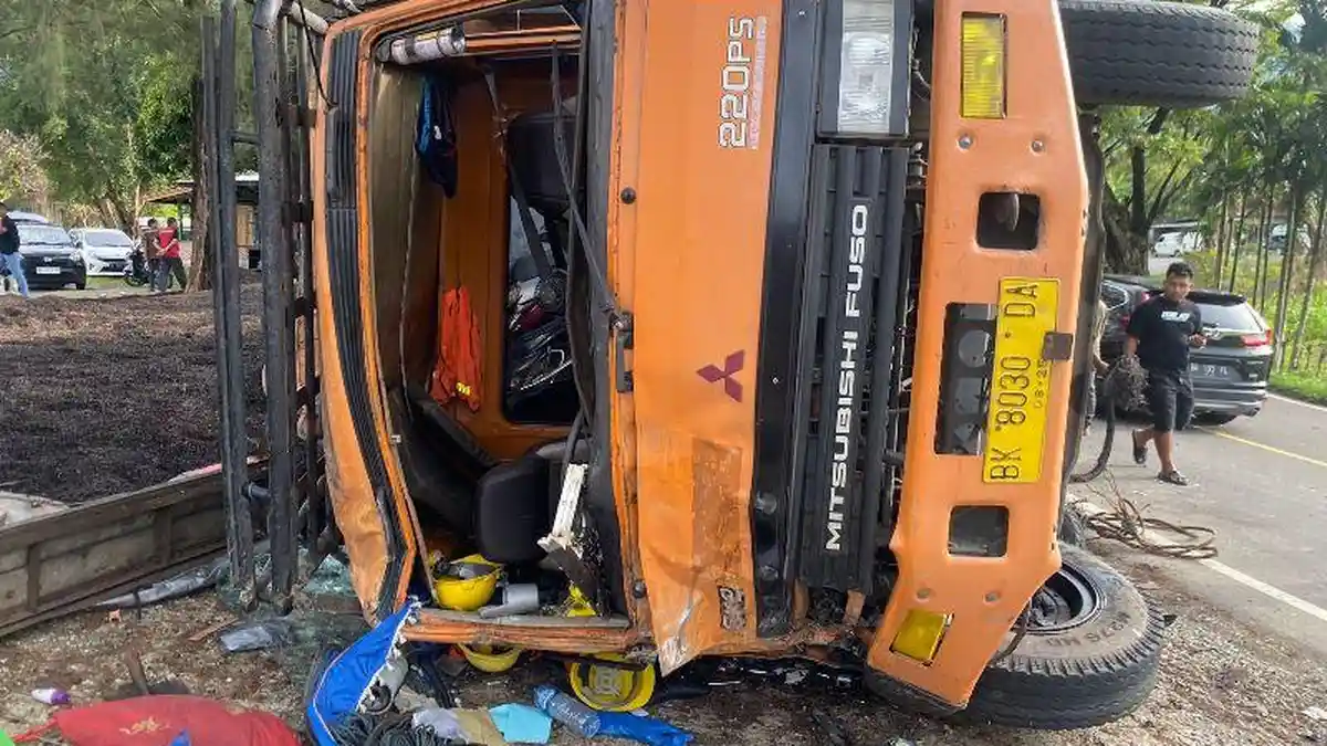 Tabrakan Beruntun di Simpang Beutong Pidie Renggut 5 Nyawa, Polisi Amankan Sopir Fuso