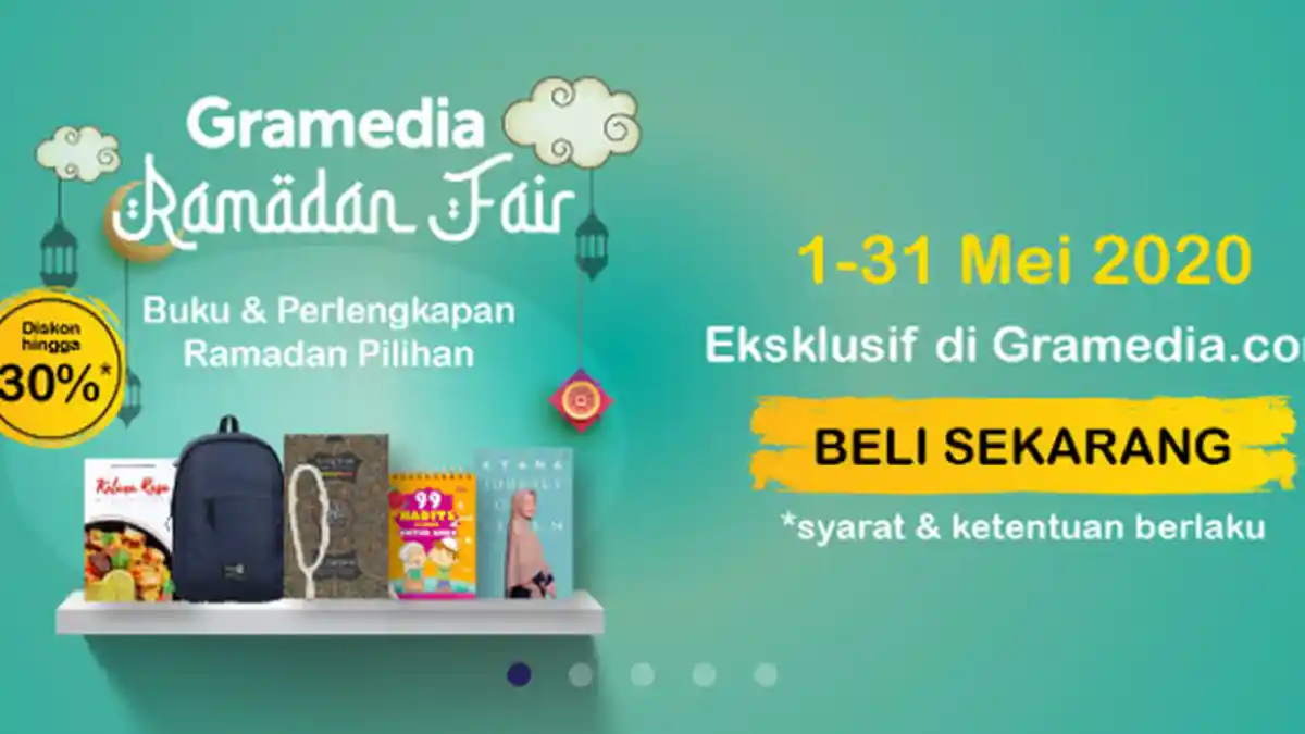 Diskon Gede-gedean Gramedia Ramadhan 1441 H, Berlaku 24 April-31 Mei 2020, Log In www.gramedia.com
