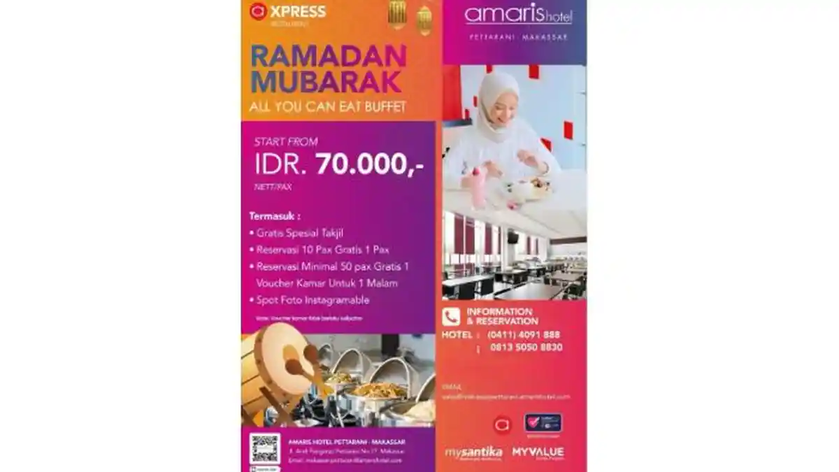 Promo 'Ramadan Mubarak' Buka Puasa Bersama Amaris Hotel Pettarani