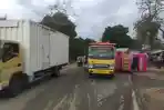 Dua Truk Terlibat Kecelakaan di Jalur Arteri Majelangka, Lalu Lintas Bandung-Cirebon Tersendat