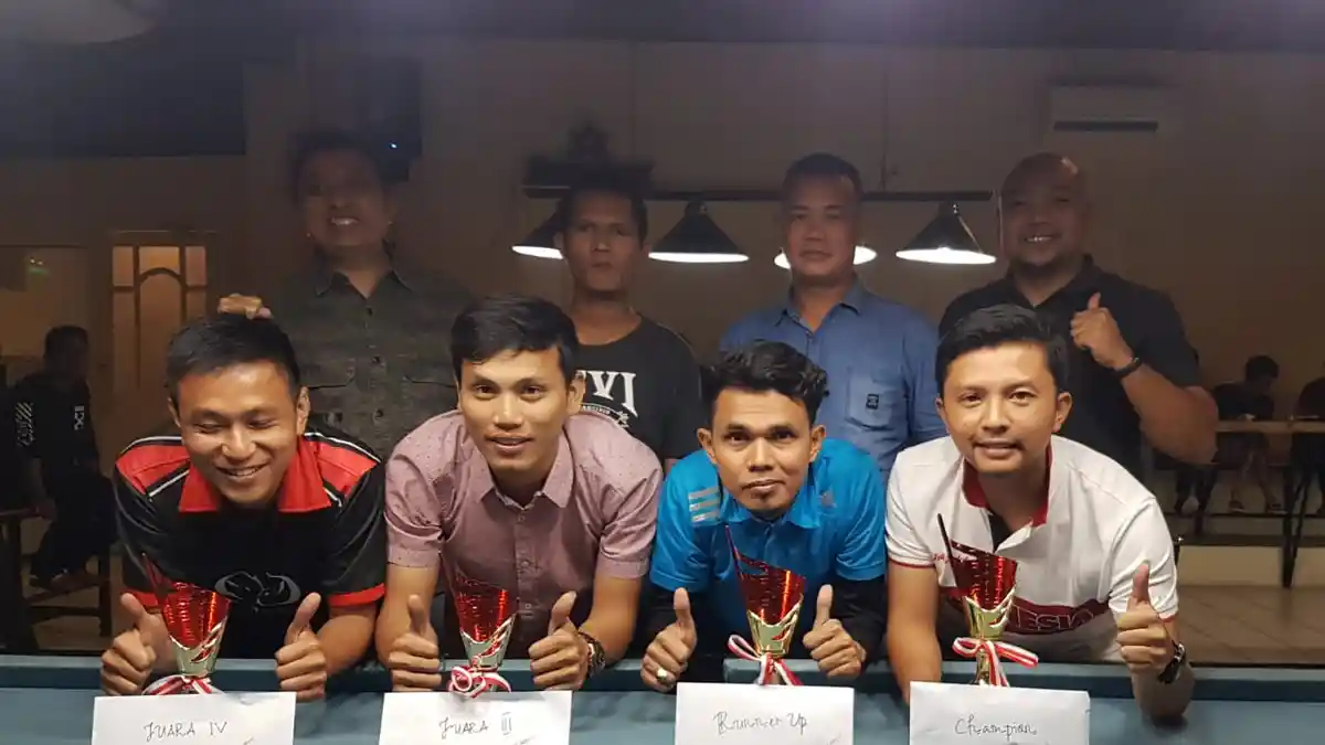 Tambah Jam Terbang, Atlet Pelatda  Merajai Turnamen Biliar Nine Ball Open Handycap.