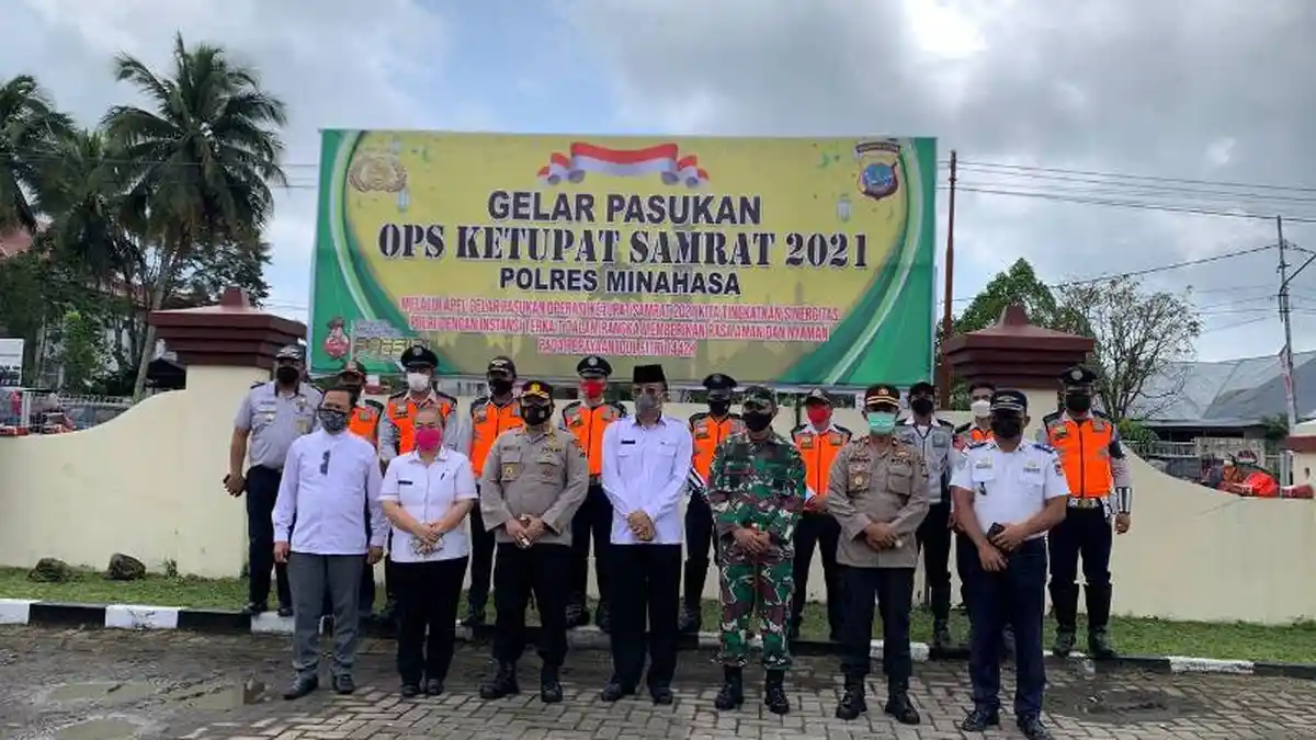Polres Minahasa Gelar Pasukan Operasi Ketupat 2021