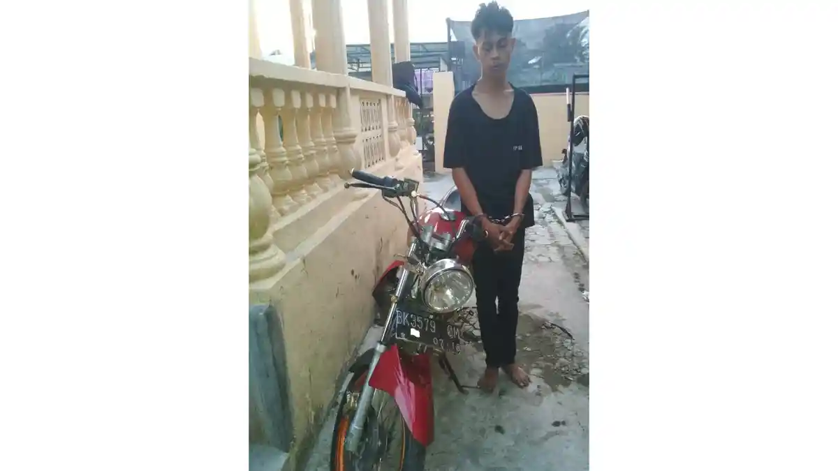 PELAKU Nekat Curi Motor di Lokasi Hajatan Saat Korban Asyik Nonton Hiburan Organ Tunggal di Sergai