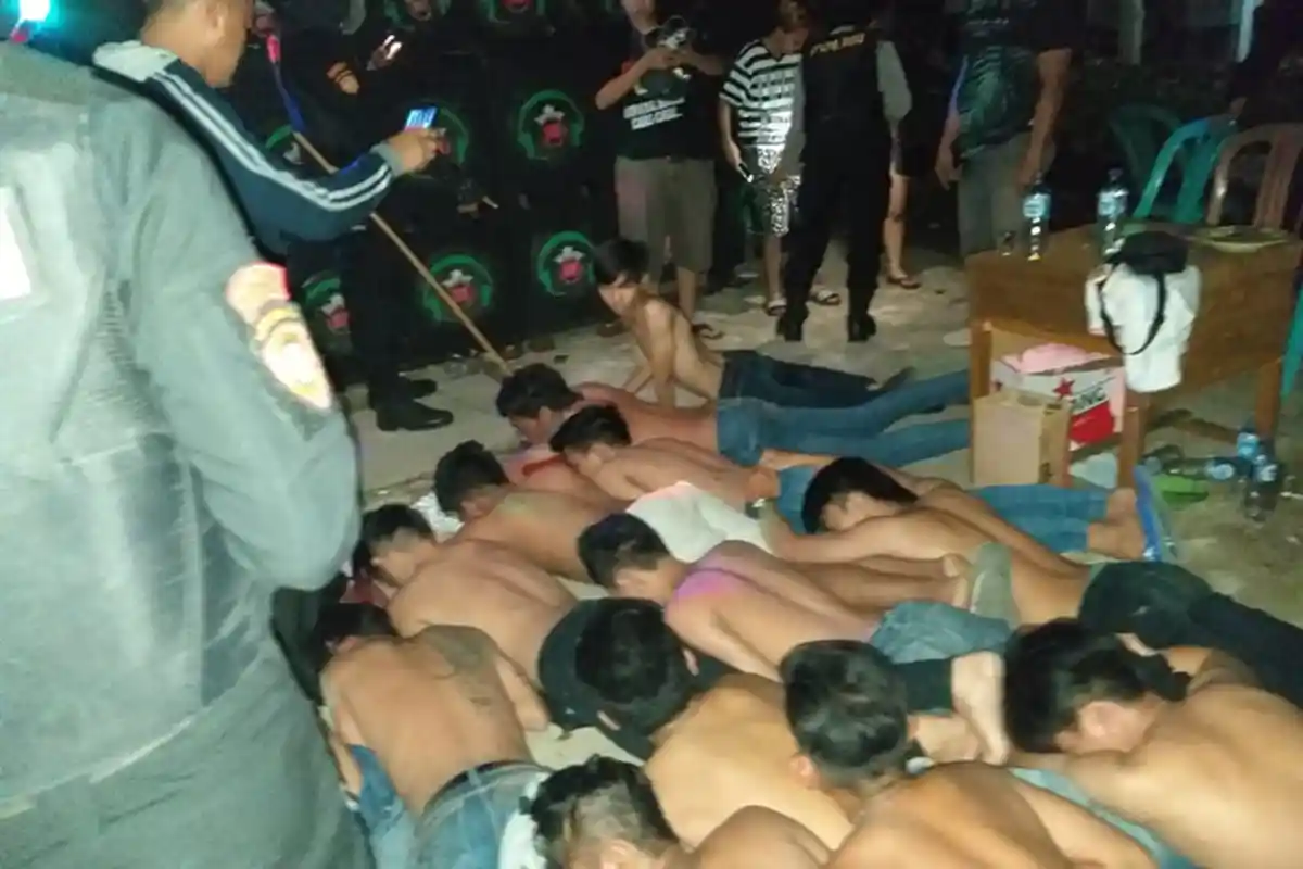 Disco Tanah di Perbatasan Kampung Baru, Dibubarkan Polresta Manado