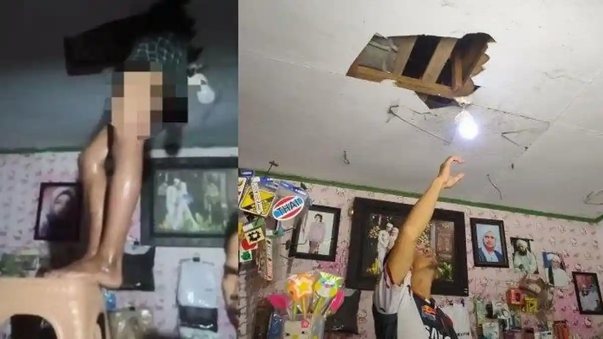 APES Maling di Cirebon Tersangkut, Kepala Terjepit Plafon, Teriak Minta Tolong 'Mungkin Udah Lelah'