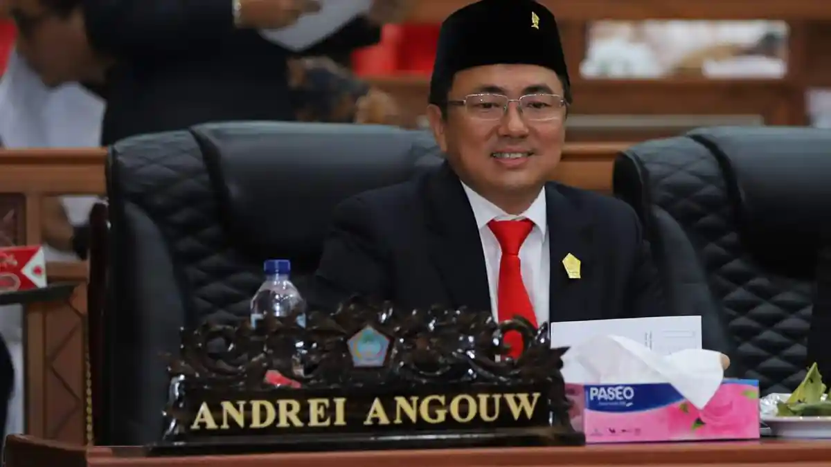 Andrei Angouw Muncul di Gedung Cengkih,  Dapat Sambutan Hangat DPRD Sulut