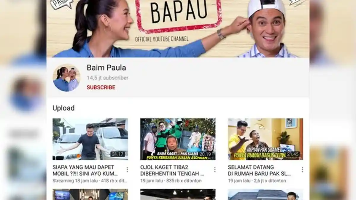 Channel Baim Paula Jadi YouTuber dengan Pendapatan Tertinggi! Tak Disangka Ada Rahasia ini