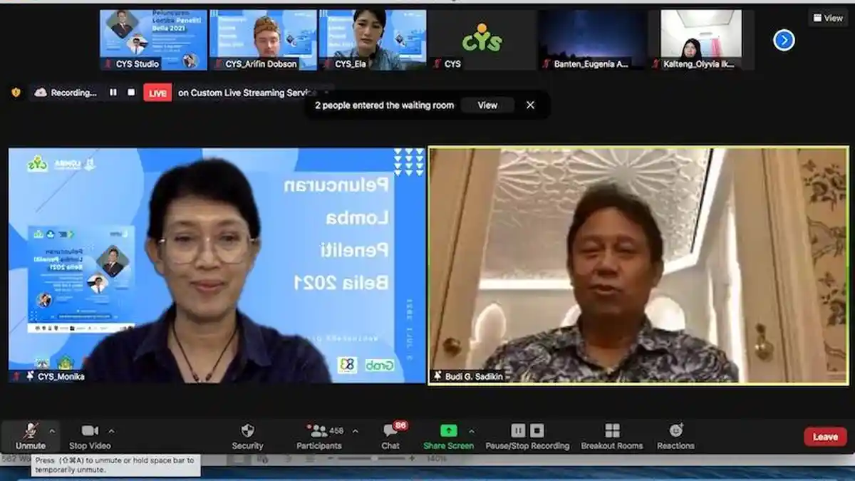 Lomba Peneliti Belia 2021, Menkes: Tanamkan Cara Berfikir Ilmiah Berbasis Data dan Fakta