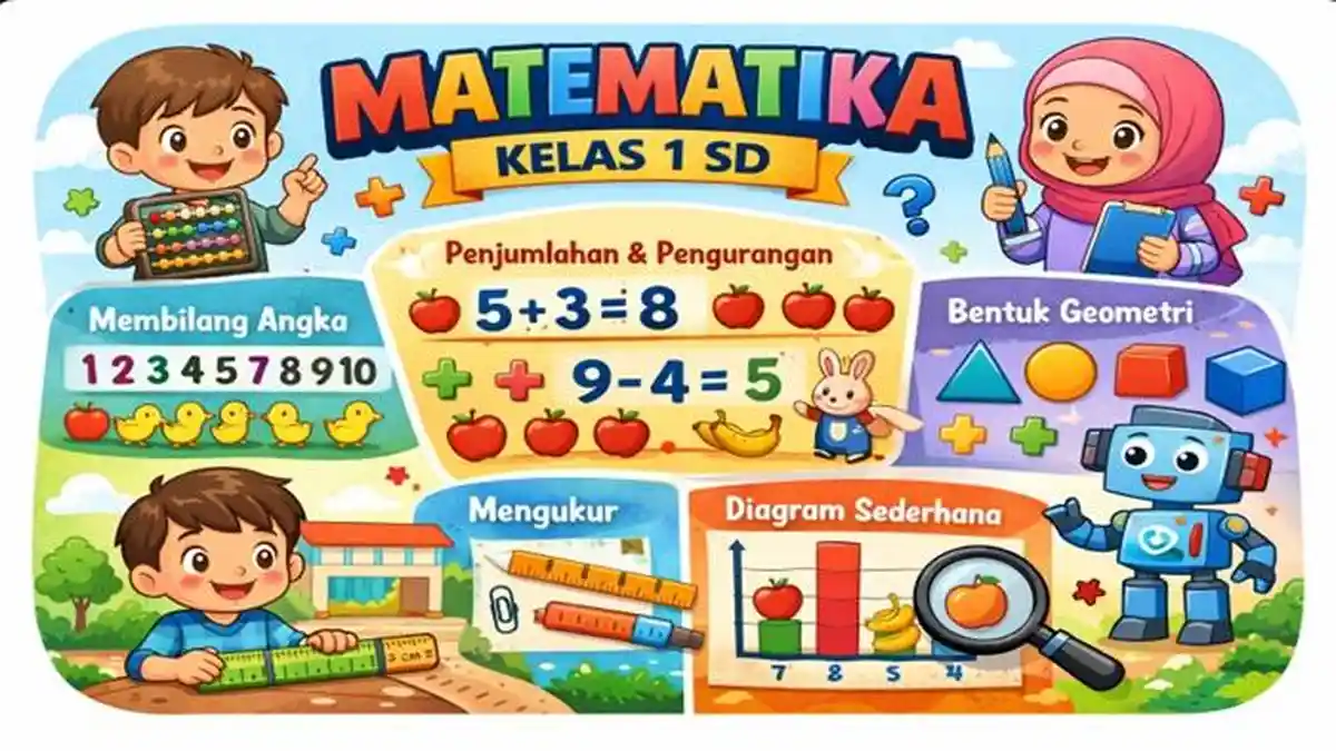 Daftar Materi Matematika Kelas 1 SD Kurikulum Merdeka Semester 1 dan 2 Tahun Ajaran 2026/2027 - Sripoku.com