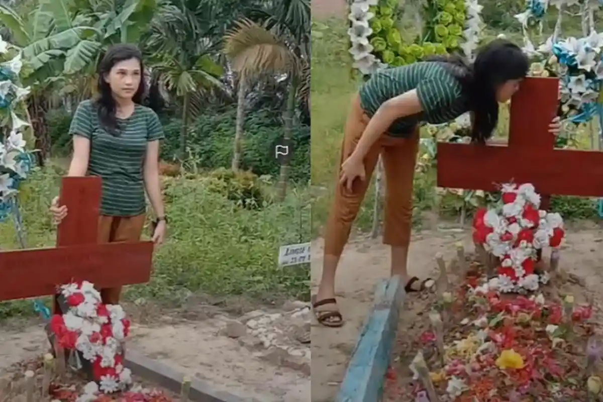 Mimpi Vera Simanjuntak Kerap Didatangi Brigadir J, Kini Datang Ziarah Cium Nisan Mendiang Pacar