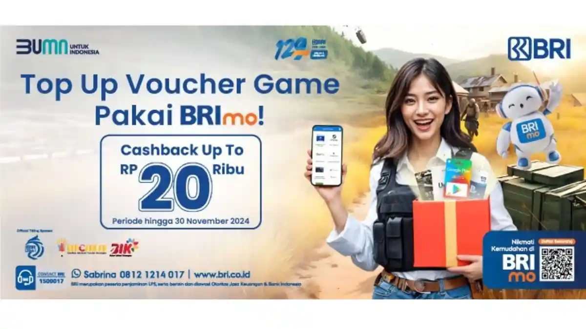 Cuan Maksimal buat Gamers: Cashback Real-Time untuk Top Up Voucher Game di BRImo!
