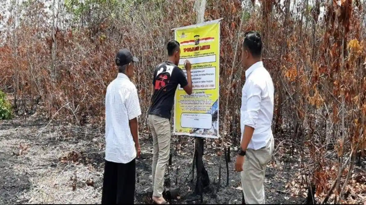 Petani Bakar Lahan di Jalan Pasir Putih Kotawaringin Barat Diringkus Polisi