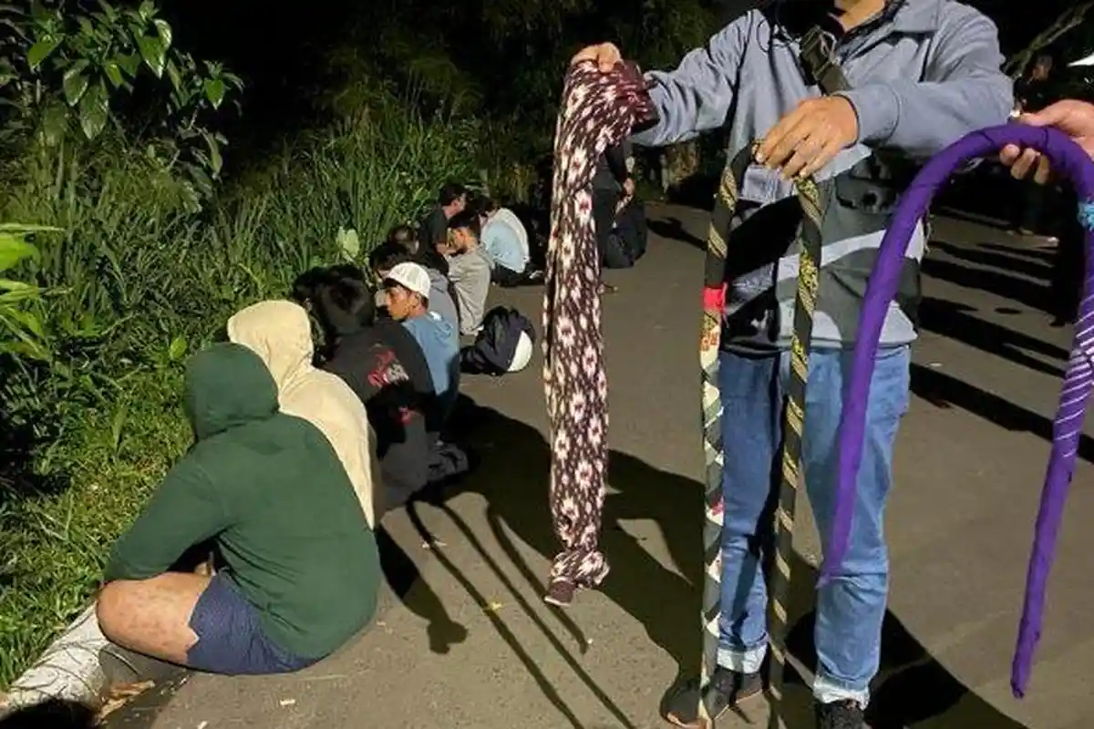 Polisi Temukan Pedang Sepanjang 1 Meter saat Gagalkan Aksi Perang Sarung di Lebak Banten